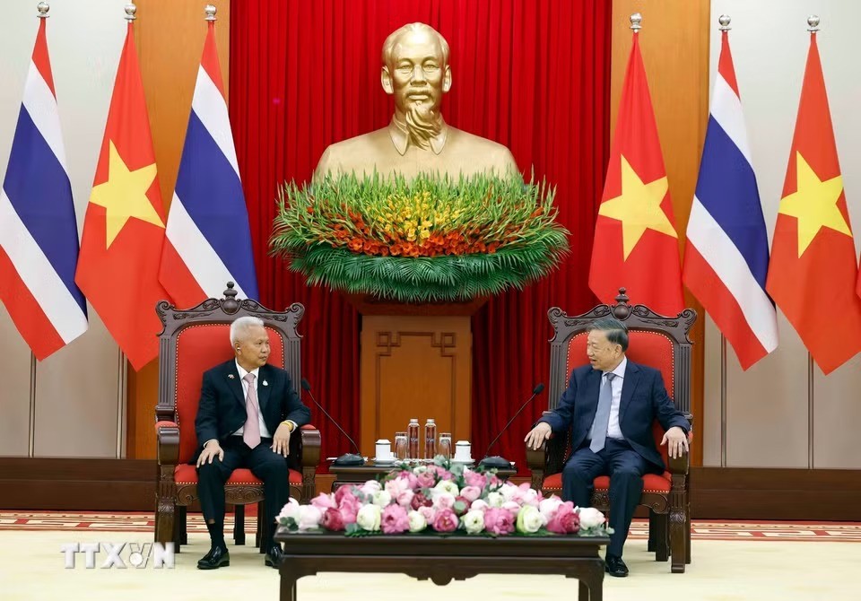 Tổng Bí thư, Chủ tịch nước Tô Lâm tiếp Chủ tịch Quốc hội kiêm Chủ tịch Hạ viện Thái Lan Sophon Zaram.