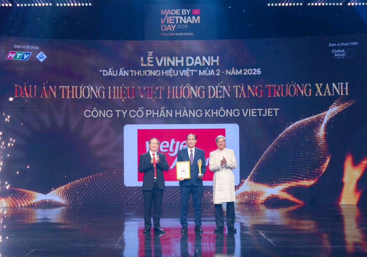 Vietjet với 'Dấu ấn thương hiệu Việt hướng đến tăng trưởng xanh'