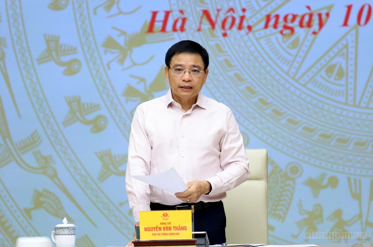 Phó Thủ tướng Nguyễn Văn Thắng phát biểu kết luận cuộc làm việc - Ảnh: chinhphu.vn Phó Thủ tướng Nguyễn Văn Thắng phát biểu kết luận cuộc làm việc - Ảnh: chinhphu.vn