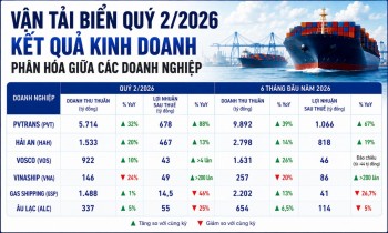 Vận tải biển quý 2/2026: Người thắng lớn, kẻ 