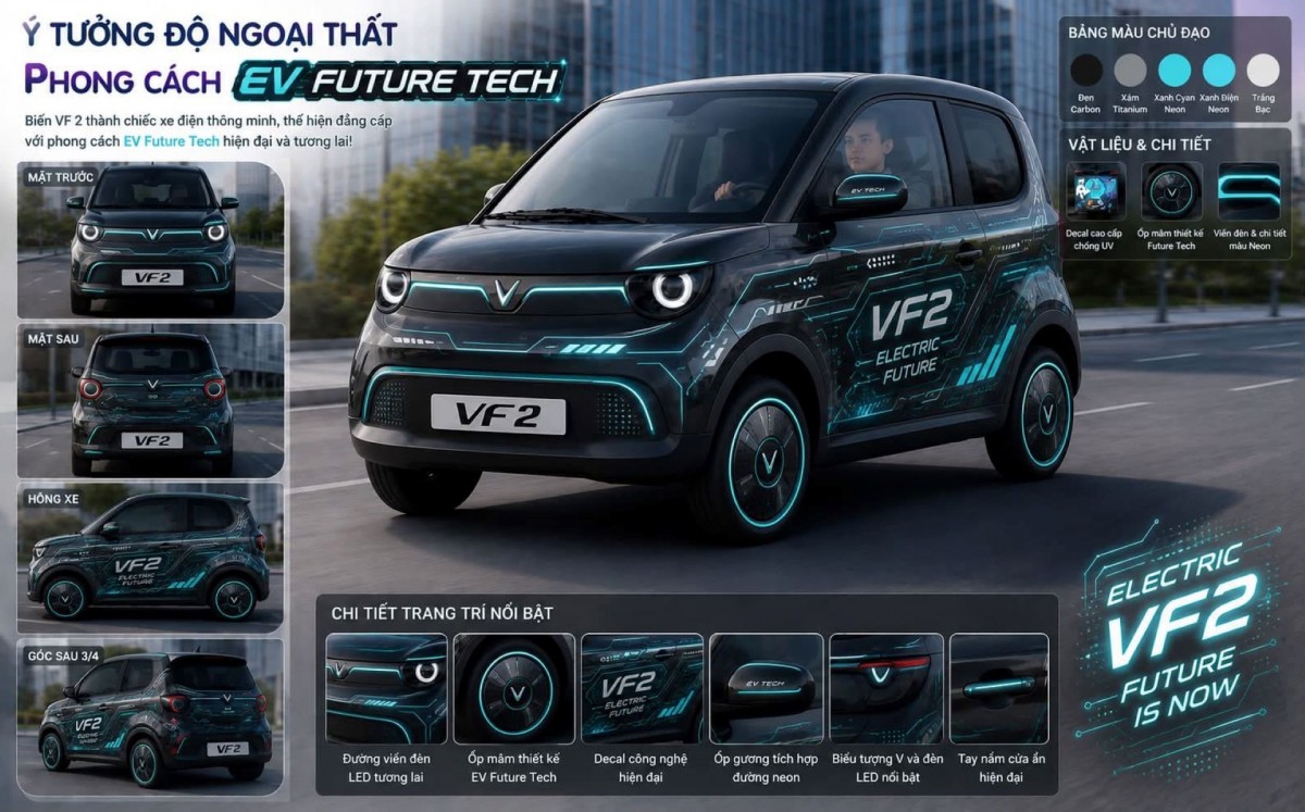 VinFast VF 2 chưa bàn giao đã 'nóng' với nhiều bản độ xe online