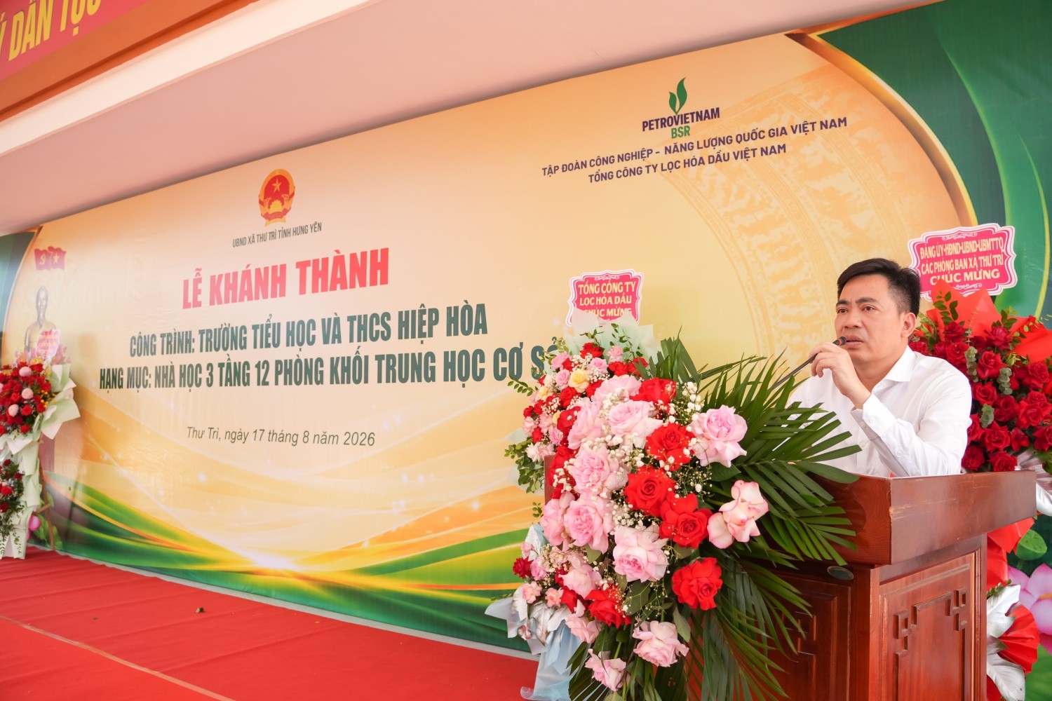 Ông Nguyễn Ngọc Quỳnh - Thành viên HĐQT BSR phát biểu tại buổi lễ. Nguồn: BSR.