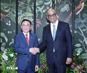Thường trực Ban Bí thư Trần Cẩm Tú hội kiến Tổng thống Singapore