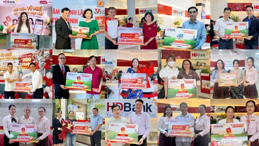 HDBank công bố 64 sổ tiết kiệm trúng thưởng, hé lộ cơ hội 16 lượng vàng