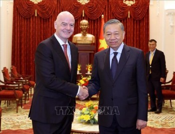Tổng Bí thư, Chủ tịch nước Tô Lâm tiếp Chủ tịch FIFA