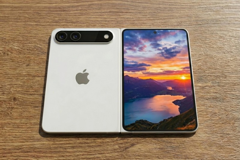 Bản dựng iPhone màn hình gập. Ảnh: Ice Universe.