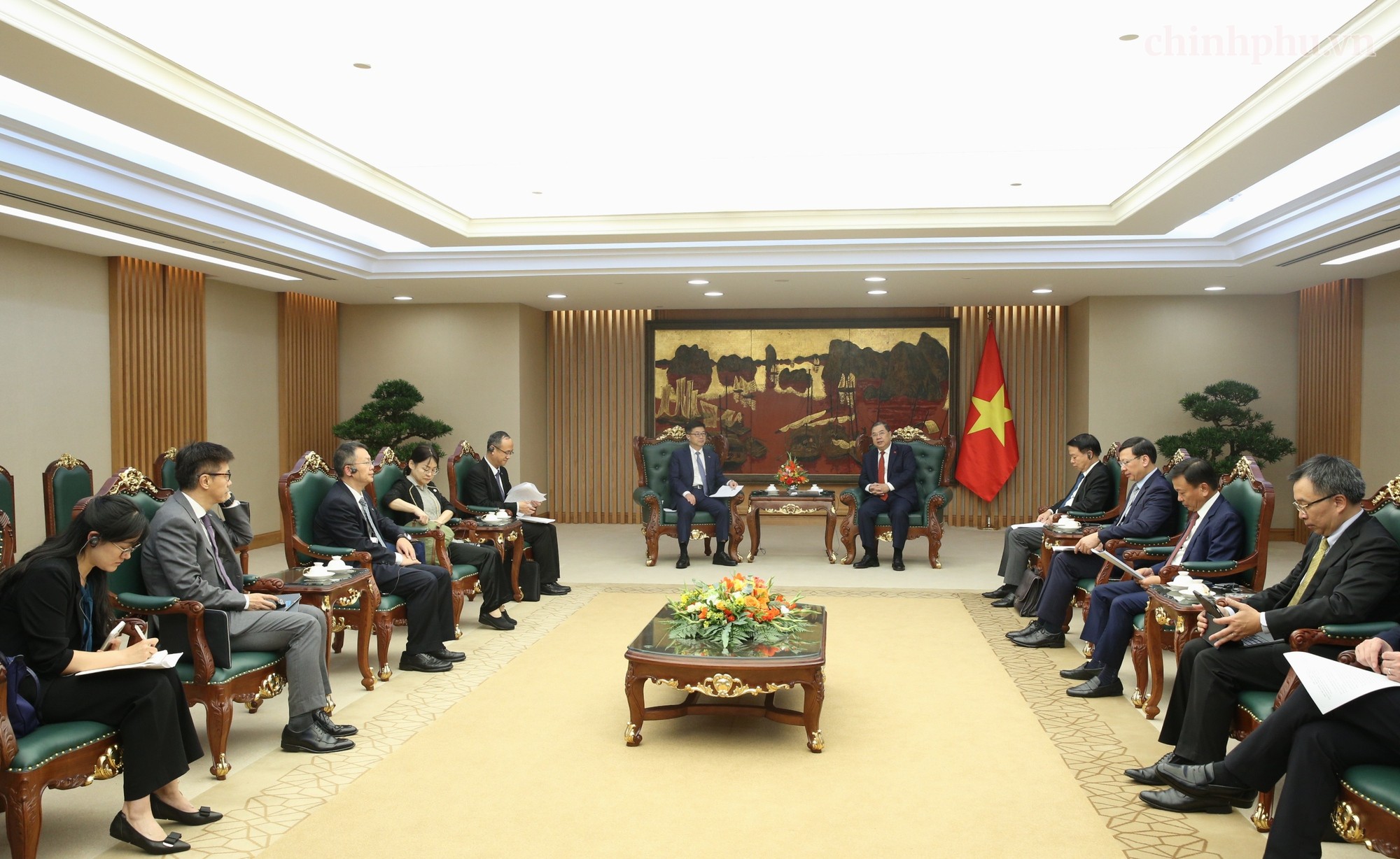 Phó Thủ tướng Thường trực Chính phủ Phạm Gia Túc đề nghị China Eximbank tiếp tục nghiên cứu, mở rộng hoạt động hợp tác đầu tư tại Việt Nam - Ảnh: VGP.