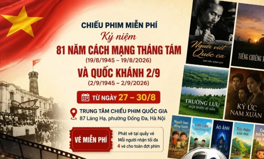 Nhiều tác phẩm điện ảnh được chiếu miễn phí dịp 2/9