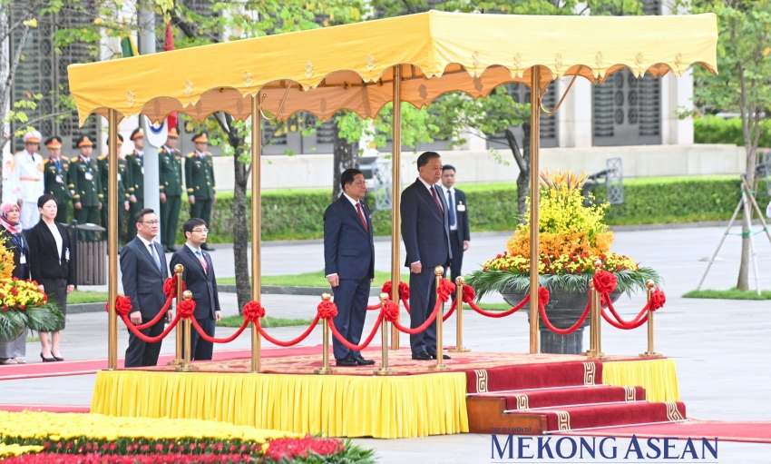 Lễ đón Tổng thống Myanmar thăm chính thức Việt Nam