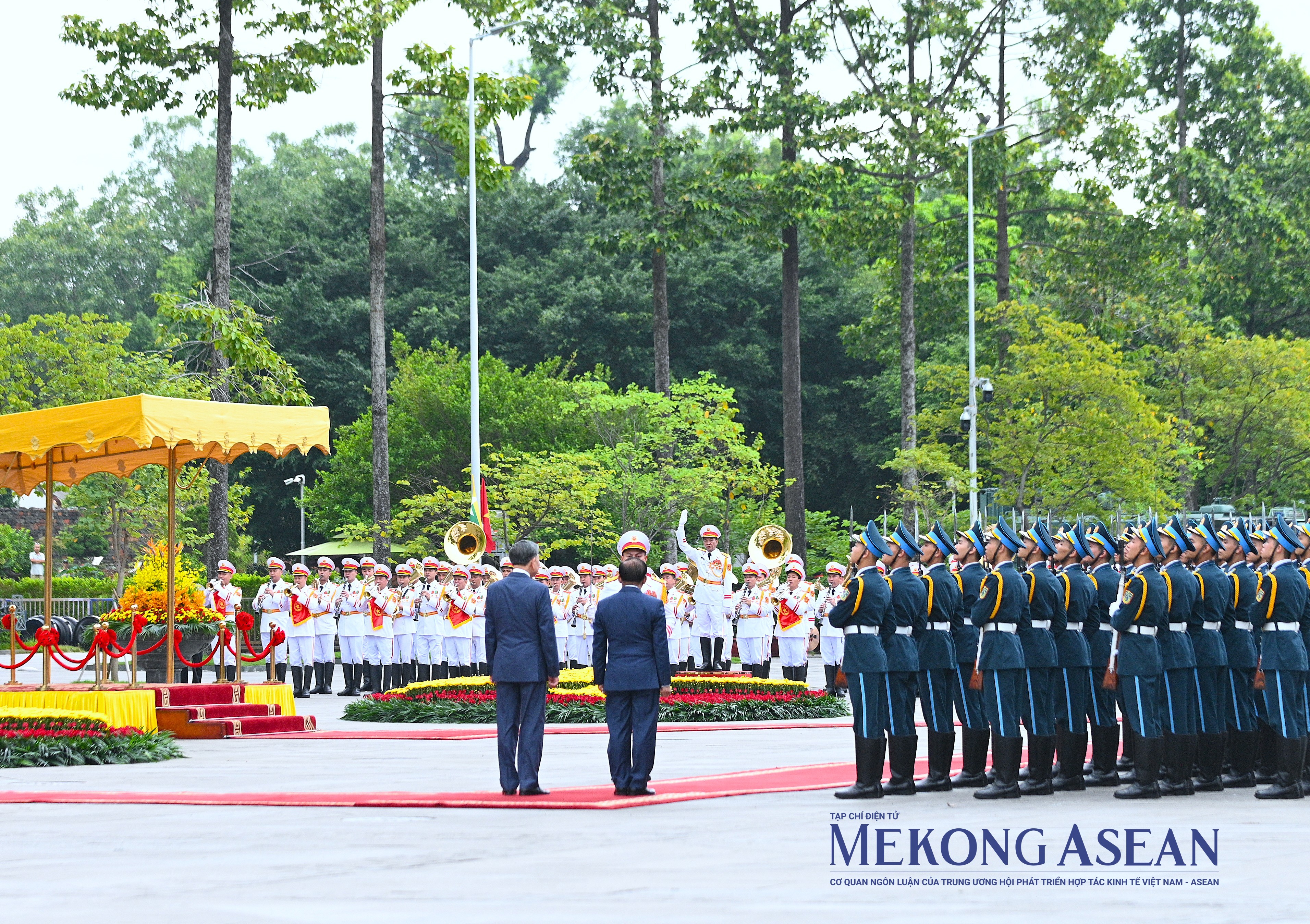 Lễ đón Tổng thống Myanmar thăm chính thức Việt Nam