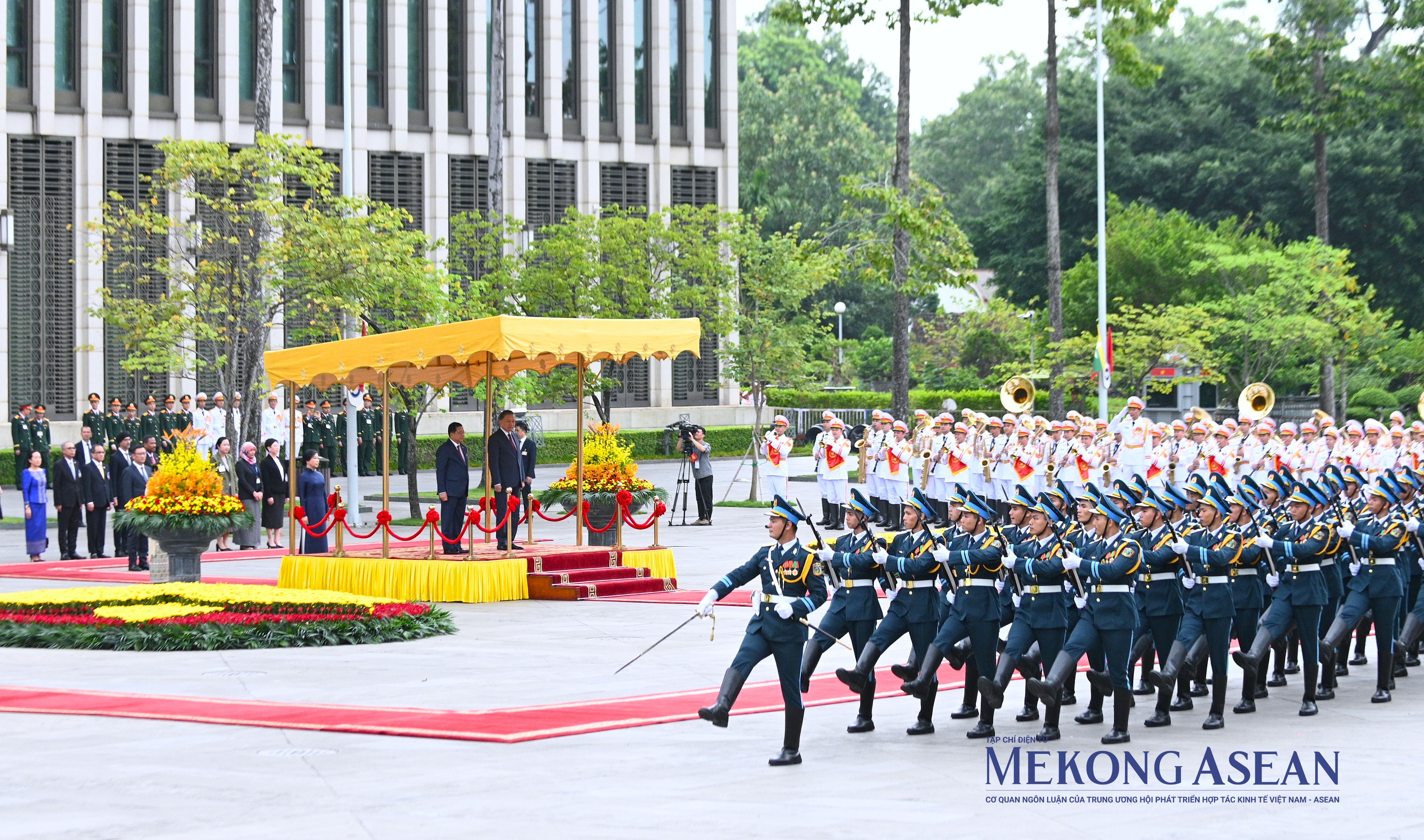 Lễ đón Tổng thống Myanmar thăm chính thức Việt Nam