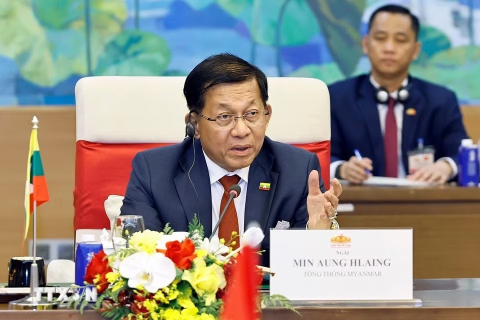 Tổng thống Myanmar khẳng định luôn coi trọng và gìn giữ quan hệ hữu nghị truyền thống, hợp tác toàn diện với Việt Nam - Ảnh: TTXVN