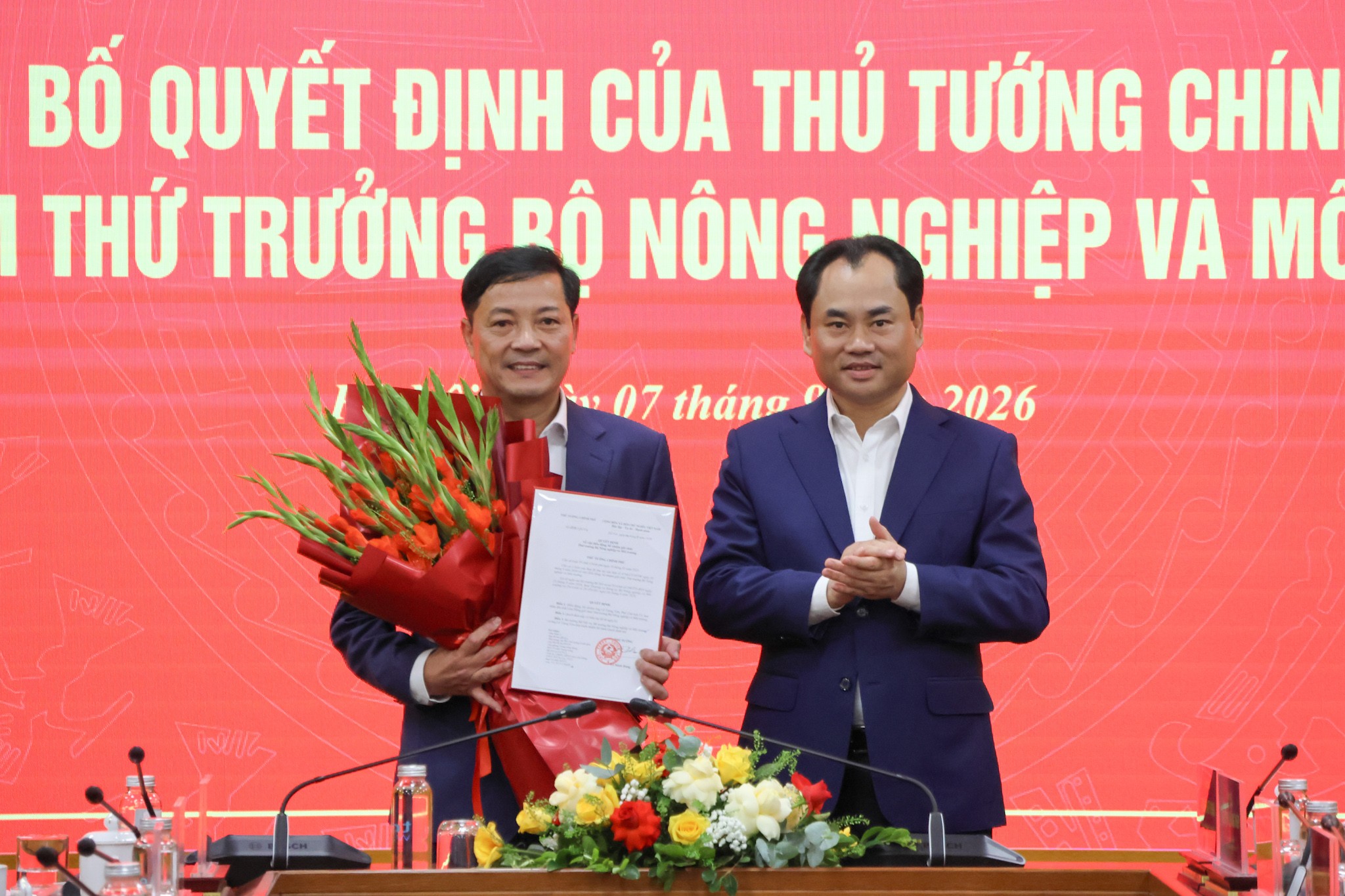 Ông Lê Trọng Yên giữ chức Thứ trưởng Bộ Nông nghiệp và Môi trường