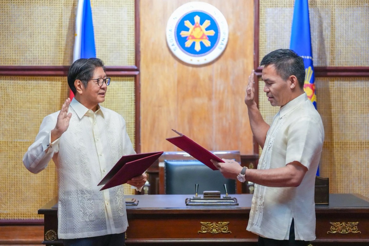 Tổng thống Philippines Ferdinand Marcos Jr (trái) và ông Manny Pacquiao ngày 8/9. Ảnh: Facebook/@Bongbong Marcos