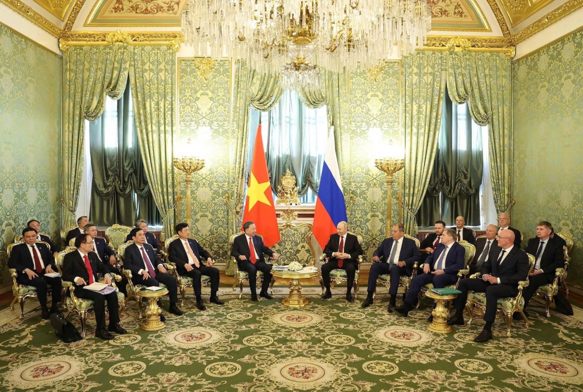 Tổng thống Nga Putin chủ trì Lễ đón Tổng Bí thư, Chủ tịch nước Tô Lâm