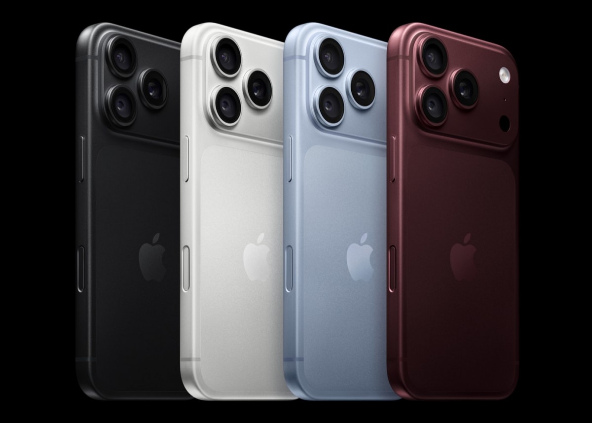 iPhone 18 Pro và 18 Pro Max có bốn tùy chọn màu sắc gồm đen, bạc, xanh băng và đỏ burgundy (đỏ rượu vang). Ảnh: Apple
