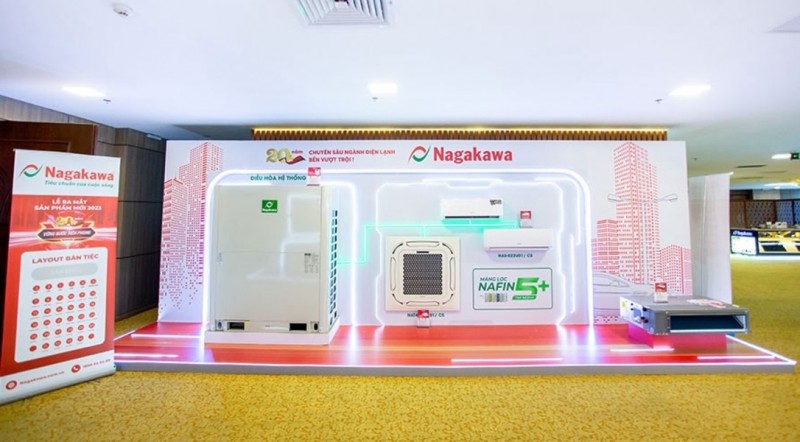 Tập đoàn Nagakawa là một trong những đơn vị sản xuất điện máy nội địa tiên phong từ năm 2002 với sản phẩm chủ lực là điều hòa không khí. Ảnh: Nagakawa.