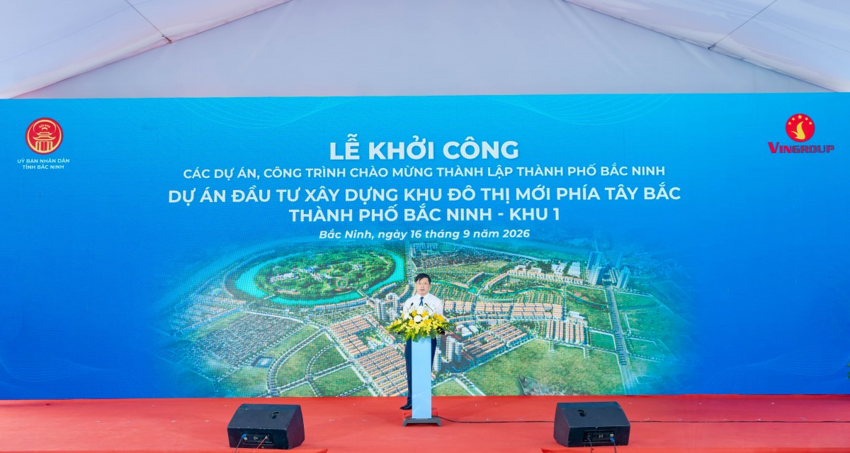Vingroup khởi công dự án khu đô thị mới phía Tây Bắc thành phố Bắc Ninh