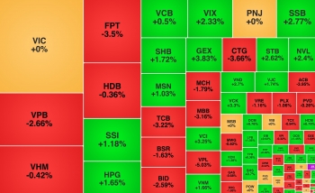 Cổ phiếu ngân hàng kéo VN-Index đi xuống, khối ngoại giao dịch đột biến
