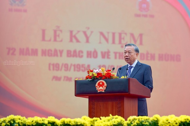 Phát biểu của Tổng Bí thư, Chủ tịch nước kỷ niệm 72 năm Ngày Bác Hồ về thăm Đền Hùng