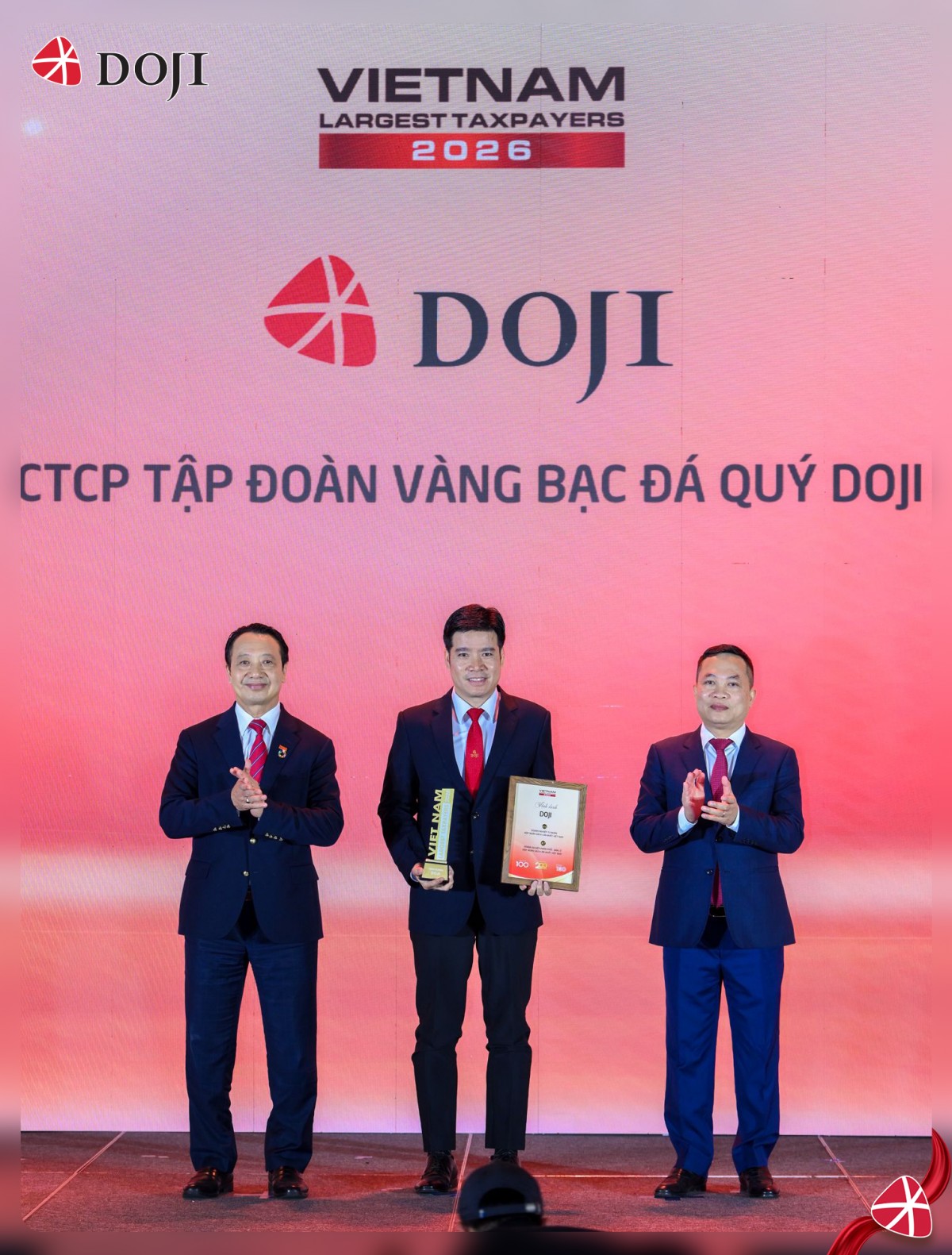 DOJI lọt Top 7 doanh nghiệp phân phối - bán lẻ nộp ngân sách lớn nhất năm 2026
