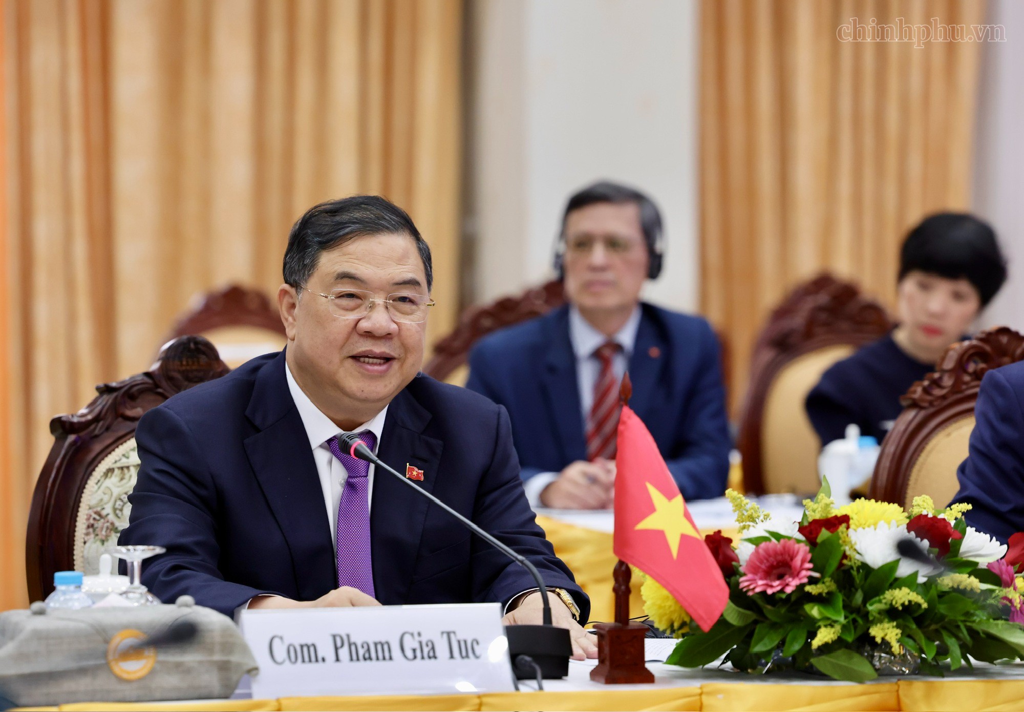 Phó Thủ tướng Thường trực Phạm Gia Túc phát biểu tại hội đàm - Ảnh: VGP.