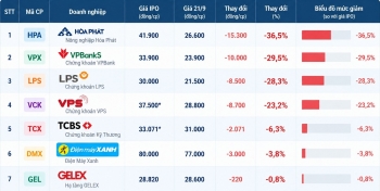 'Nỗi buồn' cổ phiếu IPO: HPA, VPX giảm mạnh nhất
