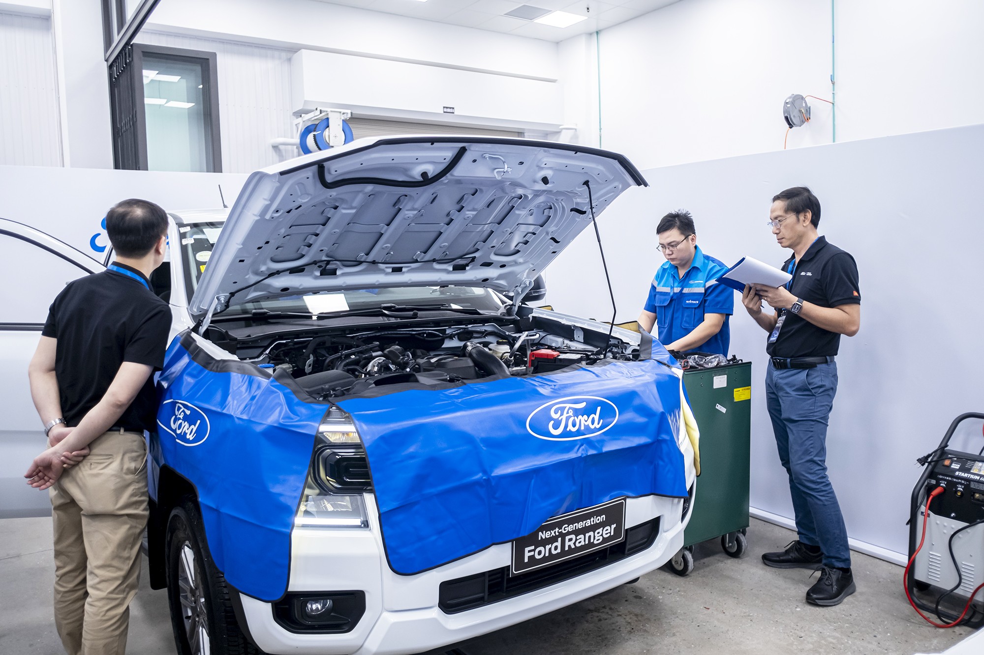 Hội thi quy tụ 53 kỹ thuật viên xuất sắc nhất đến từ hệ thống đại lý Ford trên cả nước. Nguồn: Ford Việt Nam.