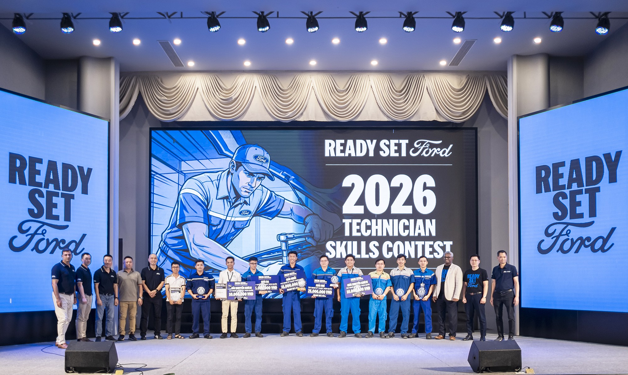 Hoạt động này nằm trong hệ thống đào tạo và đánh giá năng lực mà Ford Việt Nam triển khai nhằm cập nhật kiến thức theo sự phát triển của sản phẩm và công nghệ, đồng thời duy trì tiêu chuẩn kỹ thuật thống nhất trên toàn hệ thống. Nguồn: Ford Việt Nam.
