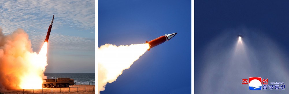 Hệ thống vũ khí được Triều Tiên thử nghiệm ngày 20/9. Ảnh: KCNA