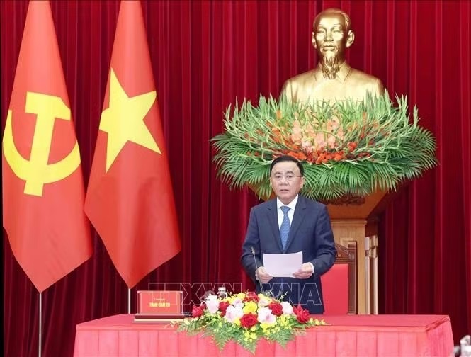 Thường trực Ban Bí thư Trần Cẩm Tú phát biểu tại buổi tiếp - Ảnh: TTXVN