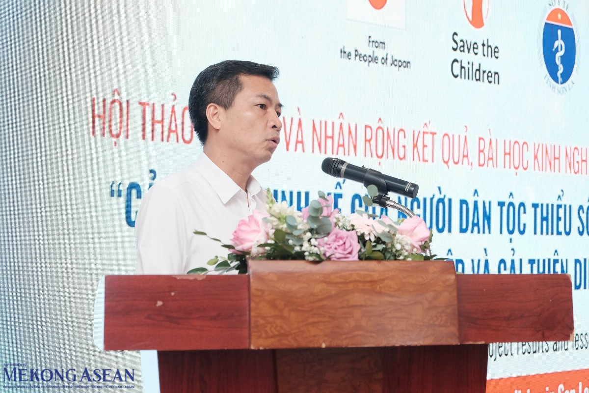 Ông Vương Đình Giáp, Giám đốc Chương trình của Save the Children tại Việt Nam phát biểu tại hội thảo. Ảnh: Tùng Dương/Mekong ASEAN