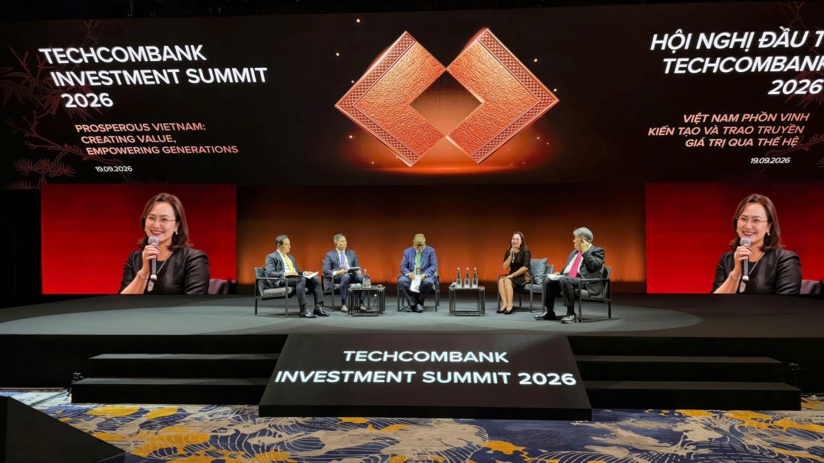 Chủ tịch AgriS Đặng Huỳnh Ức My tham gia chia sẻ tại Techcombank Investment Summit 2026. Ảnh: AgriS