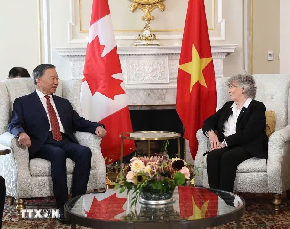 Tổng Bí thư, Chủ tịch nước Tô Lâm khẳng định Việt Nam nhất quán coi trọng quan hệ với Canada. Ảnh: TTXVN.