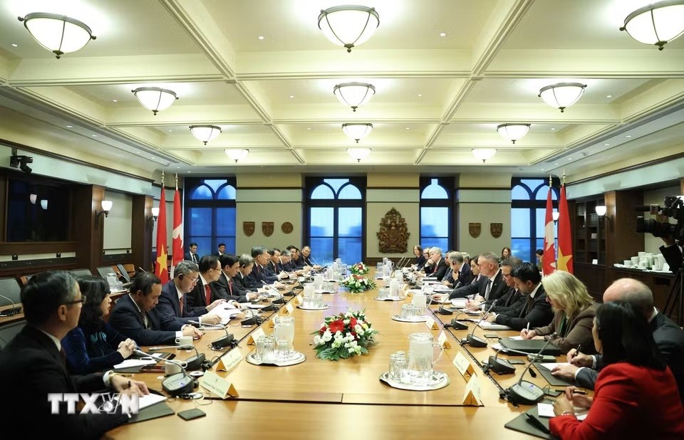 Tổng Bí thư, Chủ tịch nước Tô Lâm hội đàm với Thủ tướng Canada Mark Carney