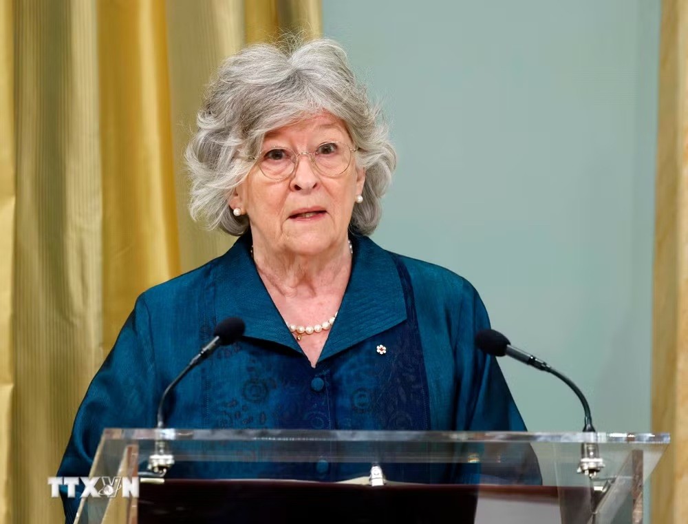 Toàn quyền Canada Louise Arbour phát biểu. Ảnh: TTXVN.