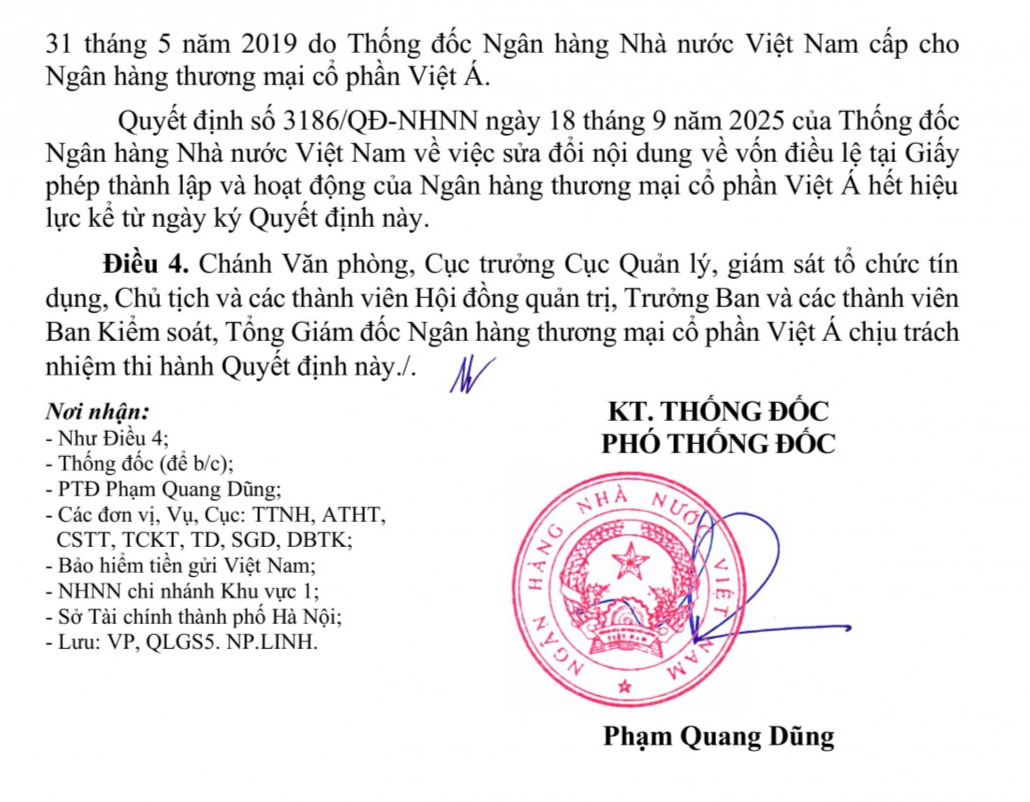 VietABank được chấp thuận sửa đổi vốn điều lệ