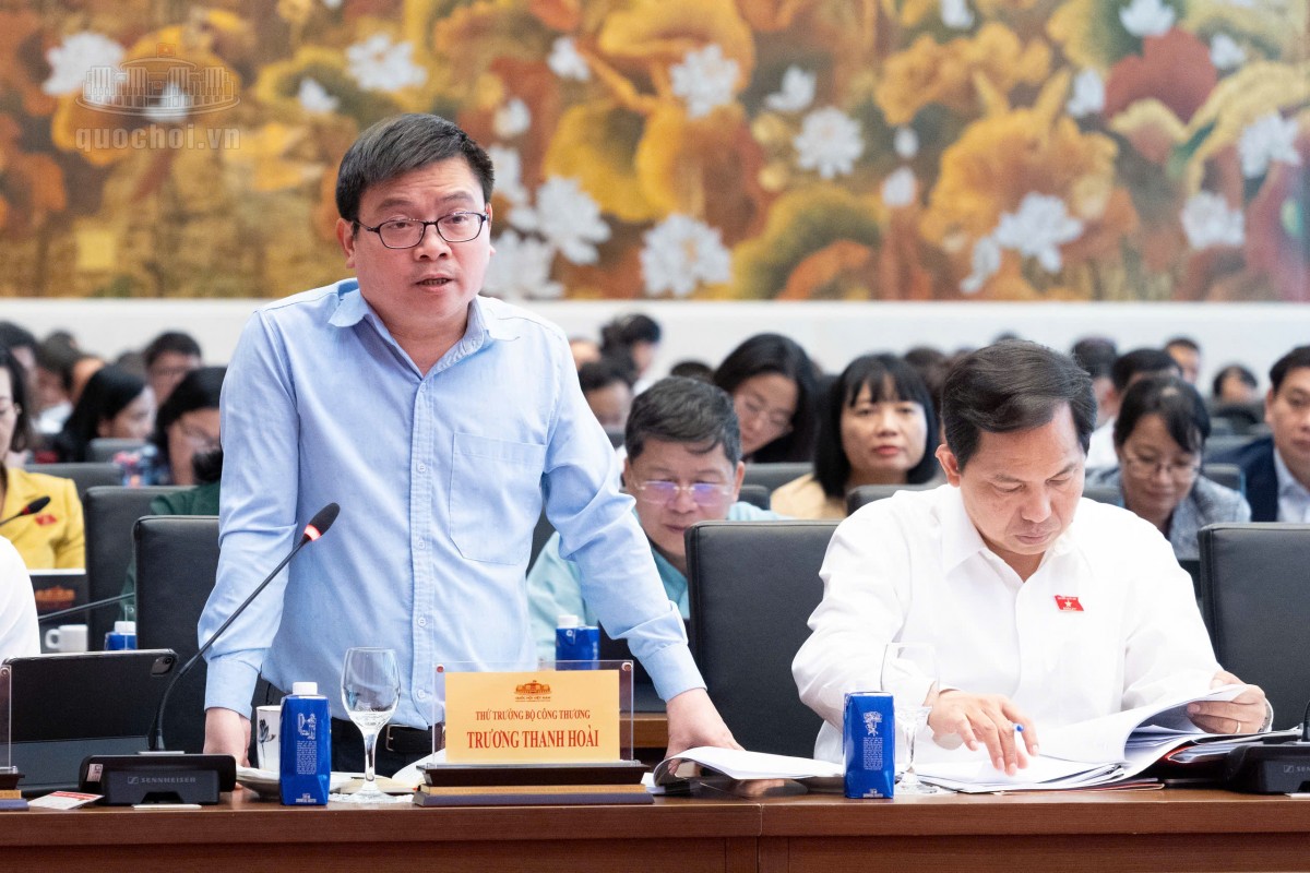 Thứ trưởng Bộ Công Thương Trương Thanh Hoài giải trình và tiếp thu ý kiến các đại biểu