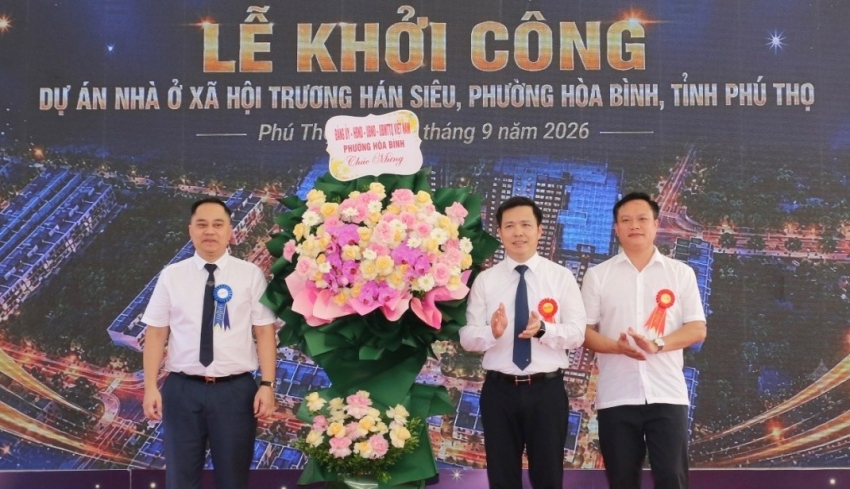 Phú Thọ khởi công xây 680 căn nhà ở xã hội, dự kiến hoàn thành năm 2029