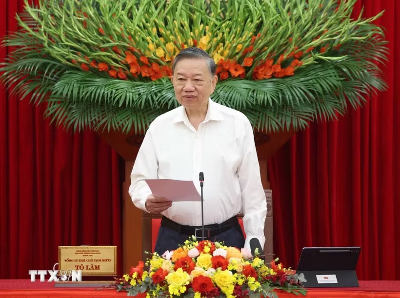 Tổng Bí thư, Chủ tịch nước Tô Lâm phát biểu chỉ đạo - Ảnh: TTXVN