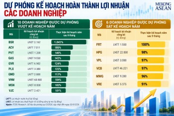 10 doanh nghiệp được dự báo vượt kế hoạch lợi nhuận năm sau 9 tháng