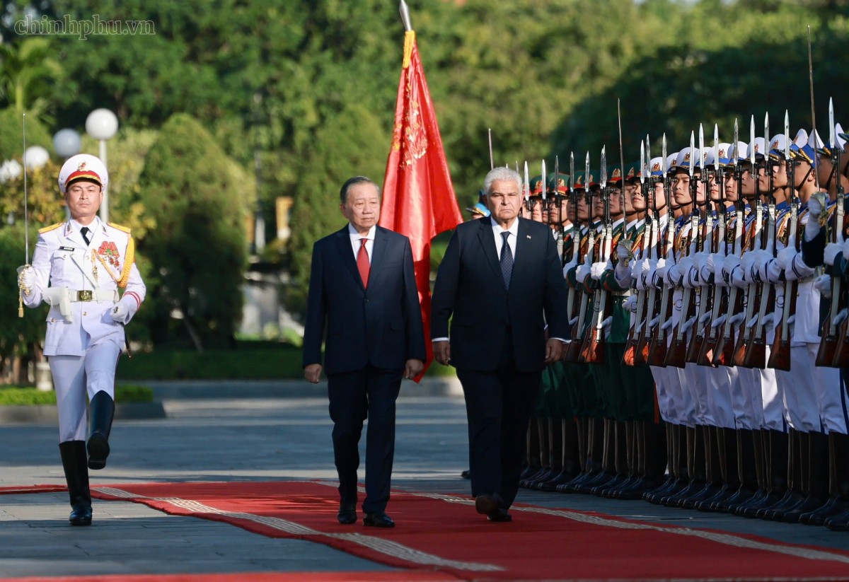 Tổng Bí thư, Chủ tịch nước Tô Lâm chủ trì lễ đón Tổng thống Panama