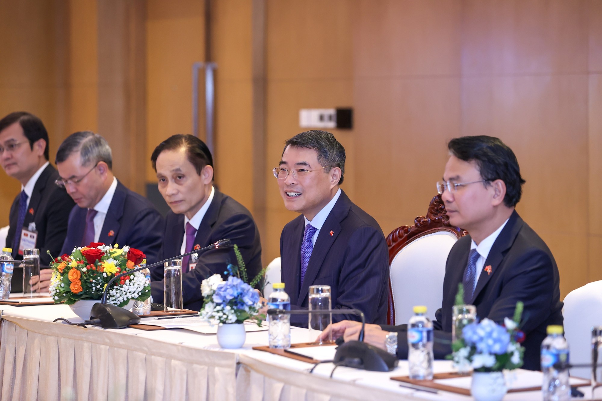 Thủ tướng nhấn mạnh Mặt trận Tổ quốc Việt Nam và Mặt trận Lào xây dựng đất nước có vị trí hết sức quan trọng trong hệ thống chính trị mỗi nước. Ảnh: VGP.