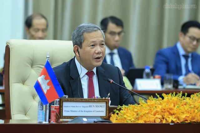 Thủ tướng Lê Minh Hưng hội đàm với Thủ tướng Campuchia Hun Manet
