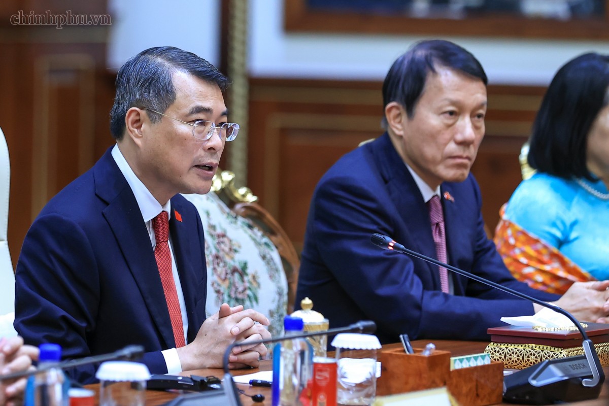 Thủ tướng Lê Minh Hưng khẳng định Việt Nam luôn trân trọng tình cảm và sự ủng hộ quý báu của Lãnh đạo và nhân dân Campuchia. Ảnh: VGP