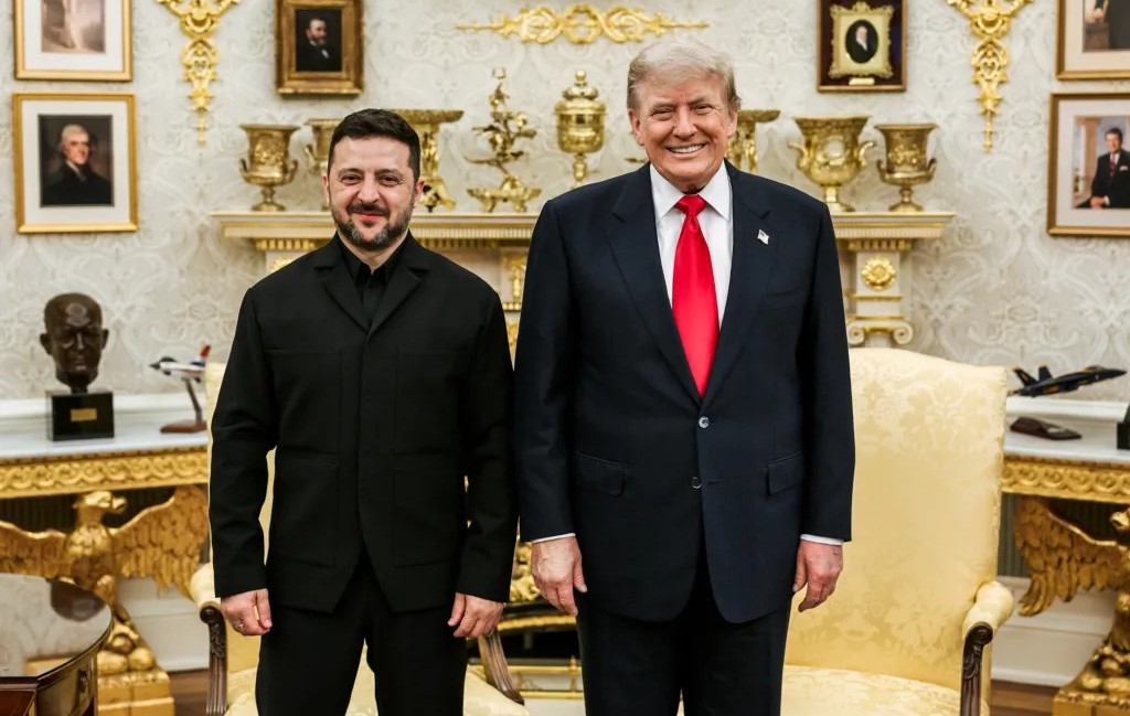 Tổng thống Ukraine Volodymyr Zelensky và người đồng cấp Mỹ Donald Trump. Ảnh: Nhà Trắng