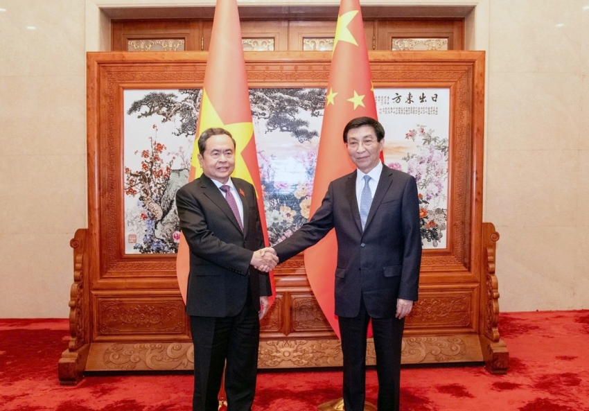 Chủ tịch Quốc hội Trần Thanh Mẫn hội kiến Chủ tịch Chính hiệp toàn quốc Trung Quốc