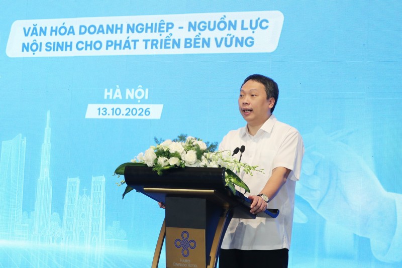 Thứ trưởng Bộ Văn hoá, Thể thao và Du lịch Nguyễn Huy Dũng phát biểu tại diễn đàn. Ảnh: BTC.