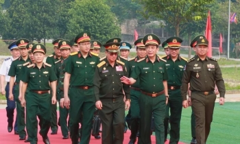 Quân đội Việt Nam - Lào - Campuchia diễn tập chung về phòng thủ dân sự