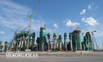 Bên trong công trường sân vận động Vinfast - Trống Đồng lớn nhất thế giới